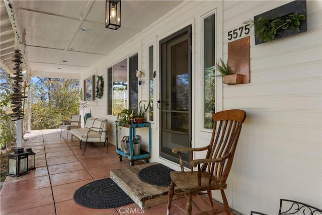 view of patio / terrace featuring covered porch