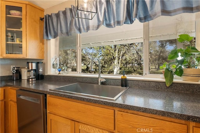 kitchen with sink and dishwasher