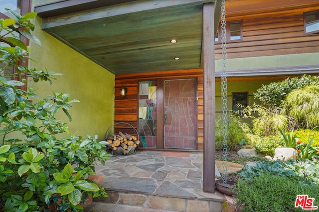 view of doorway to property