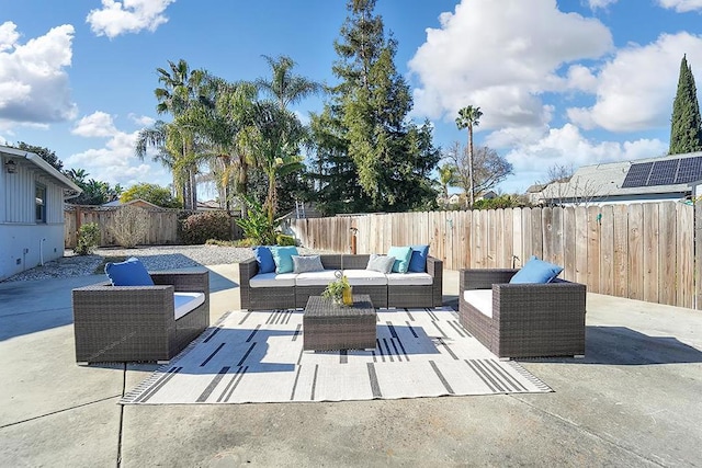 view of patio / terrace featuring an outdoor hangout area