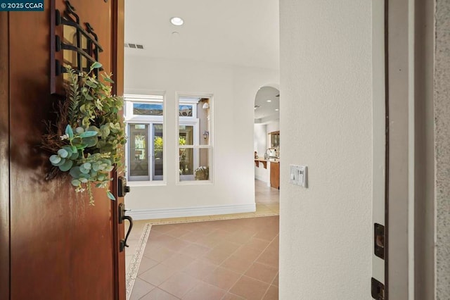 view of tiled entrance foyer