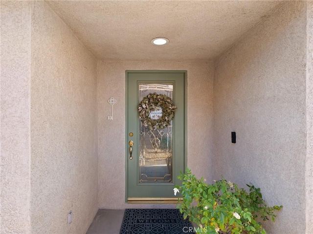 view of doorway to property