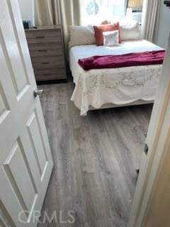 bedroom featuring hardwood / wood-style flooring