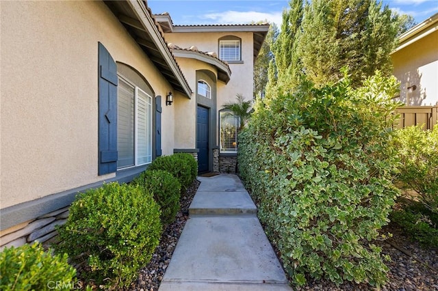 view of doorway to property