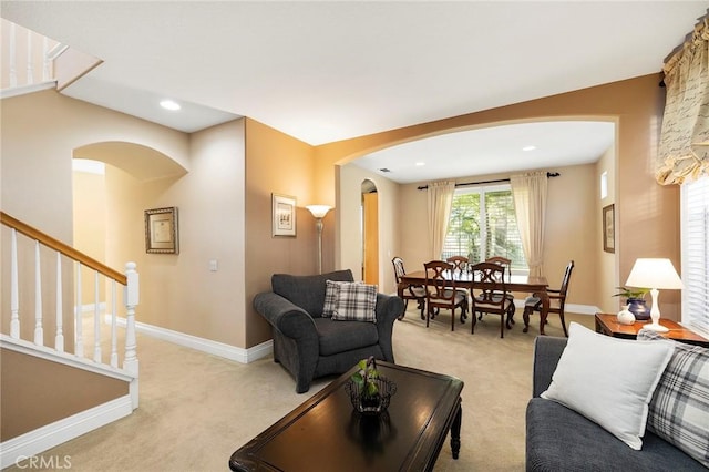 view of carpeted living room