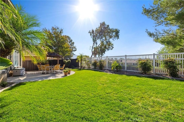 view of yard featuring a patio