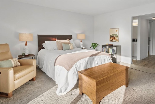 bedroom featuring hardwood / wood-style flooring