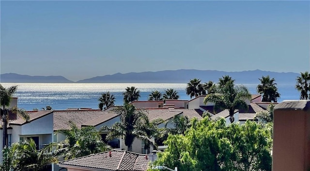 property view of water with a mountain view