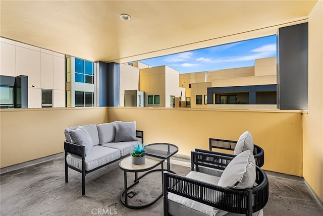 view of patio / terrace featuring an outdoor hangout area