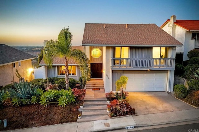 view of front of home featuring a garage