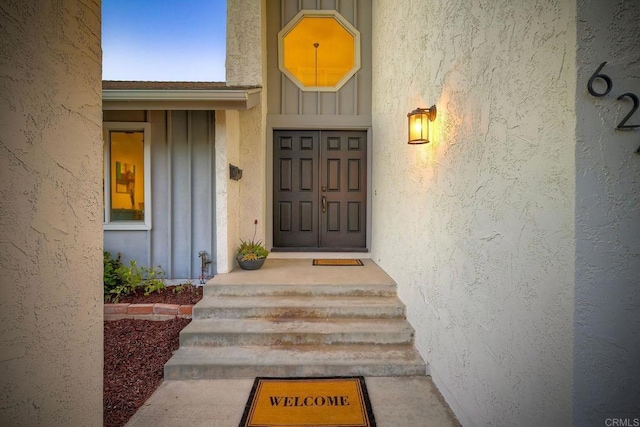 view of doorway to property