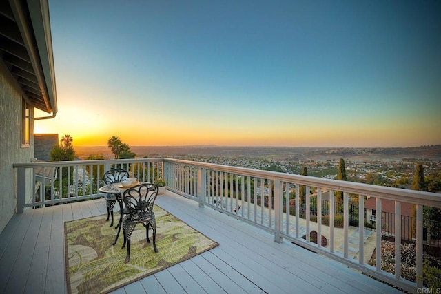 view of deck at dusk