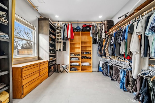 view of walk in closet