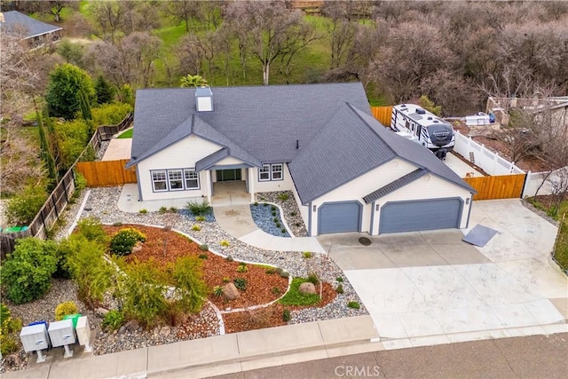 birds eye view of property