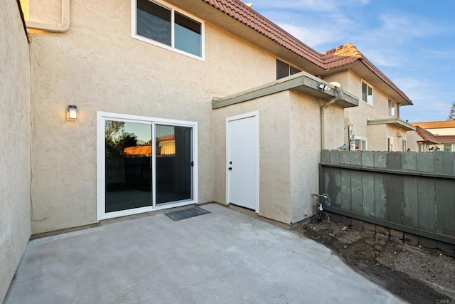 exterior space featuring a patio