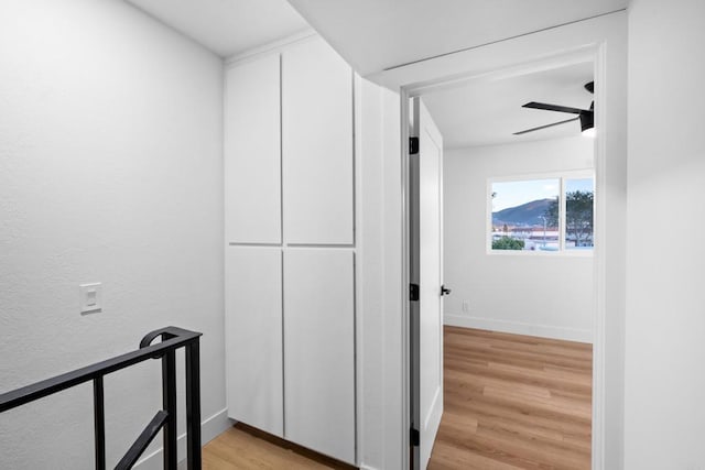 hall featuring light hardwood / wood-style floors