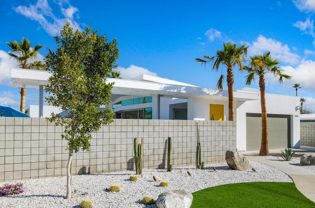 view of home's exterior with a garage