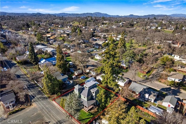 bird's eye view featuring a mountain view