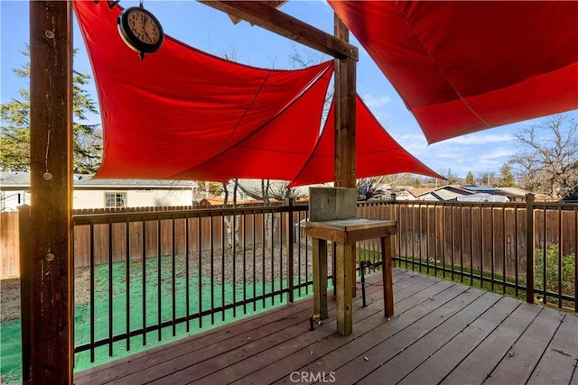 view of wooden deck