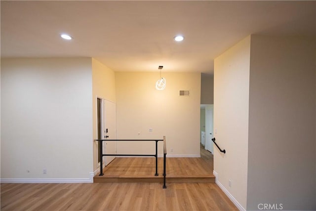 hall featuring light hardwood / wood-style flooring