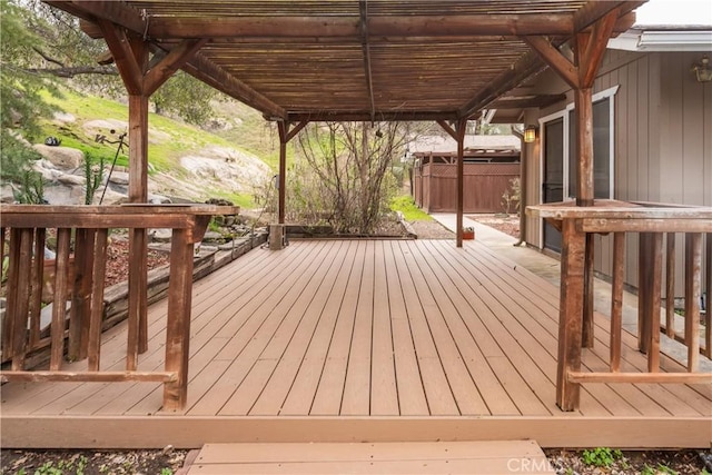 view of wooden deck