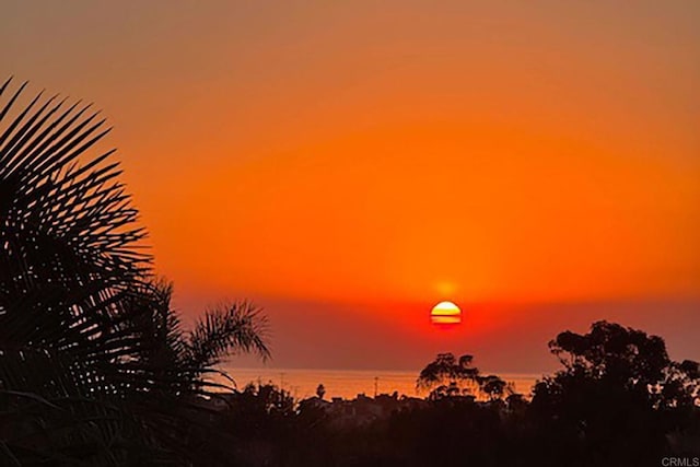 nature at dusk with a water view