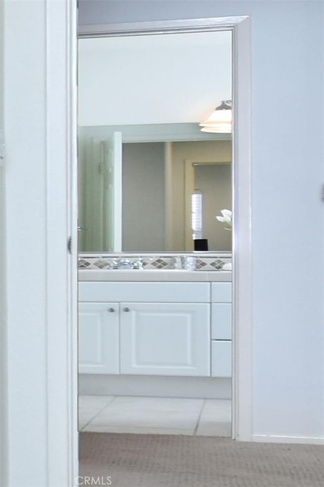 bathroom with vanity