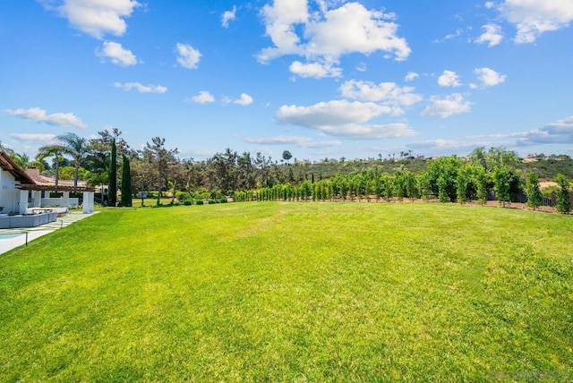 view of yard featuring a rural view