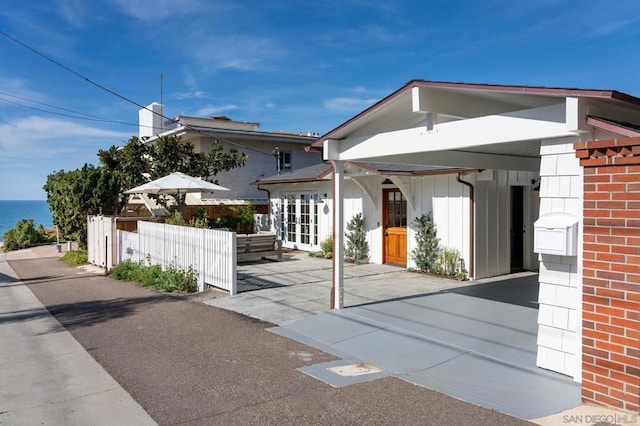 exterior space featuring french doors