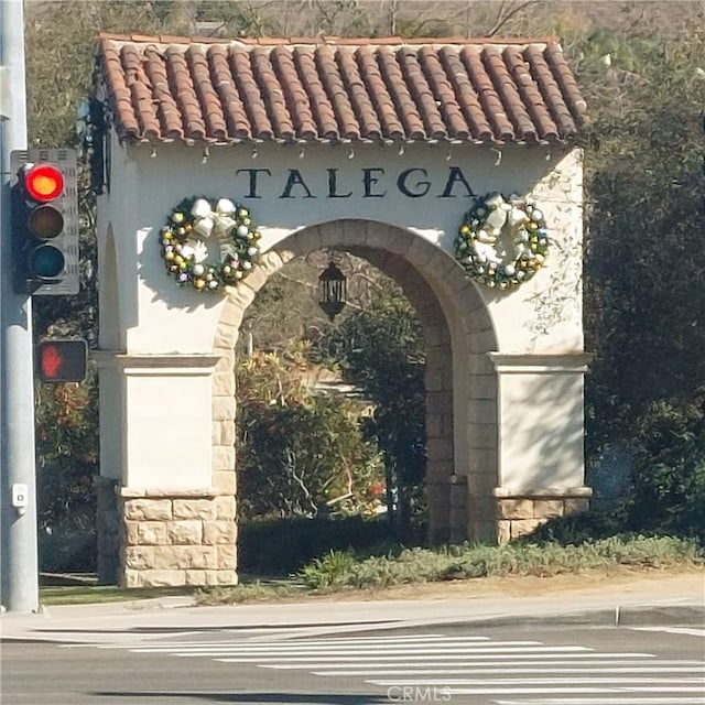 view of community sign