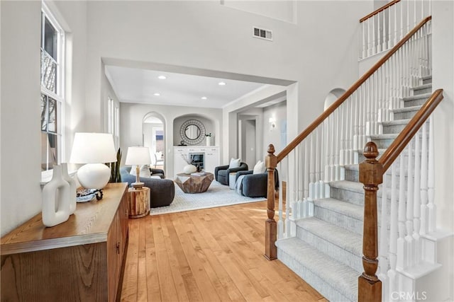 foyer featuring hardwood / wood-style floors