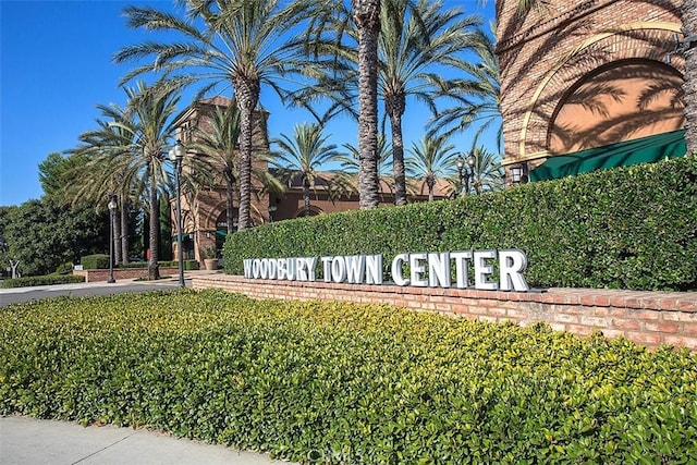 view of community sign