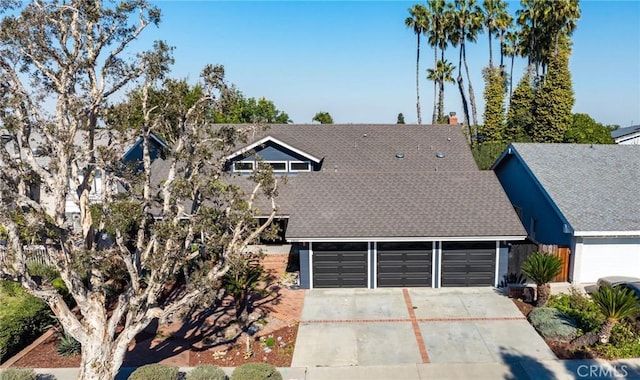 view of front of home featuring a garage