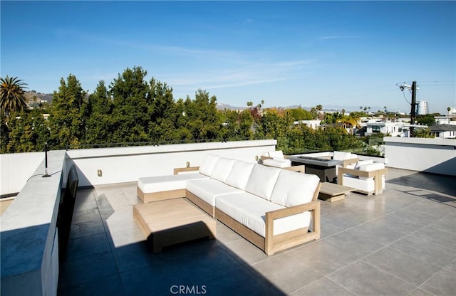 view of patio / terrace with an outdoor hangout area