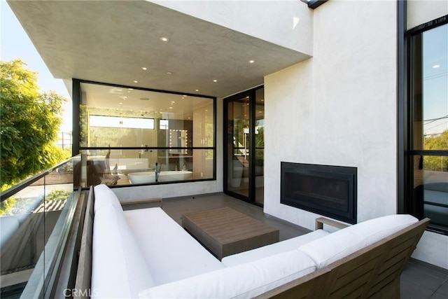 balcony featuring outdoor lounge area