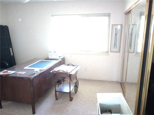 view of carpeted office