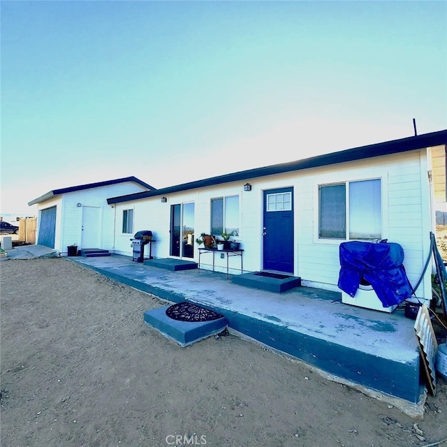 view of front of property with a patio