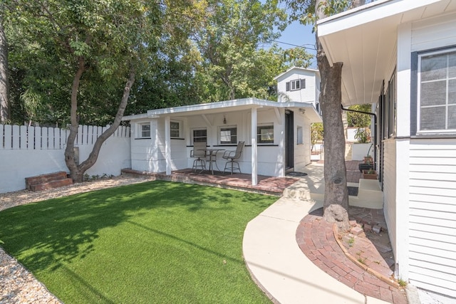 exterior space with a patio