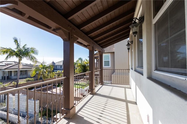 balcony with covered porch