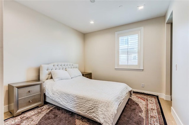 bedroom featuring light hardwood / wood-style flooring