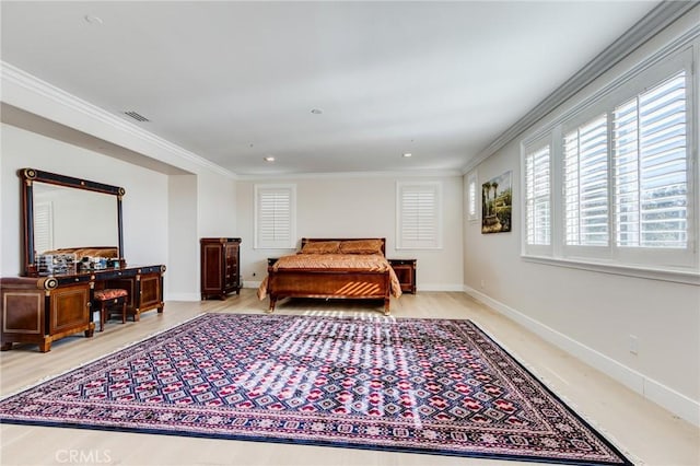 sitting room featuring crown molding