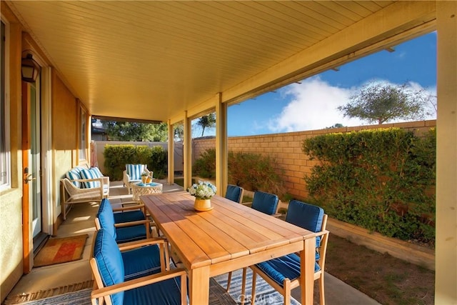 view of patio / terrace with outdoor lounge area