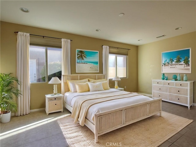 view of tiled bedroom