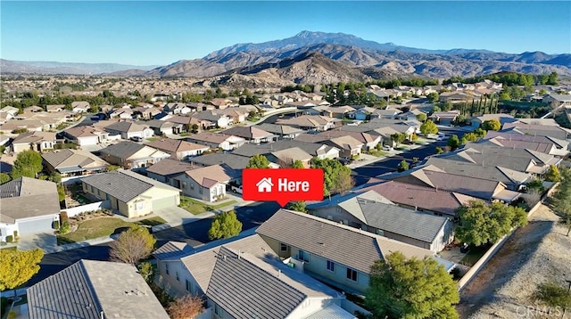 aerial view featuring a mountain view