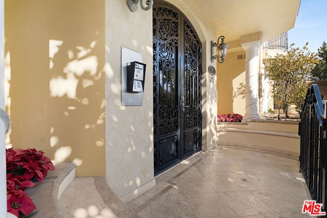 view of doorway to property