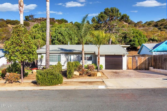 view of front of home featuring a garage