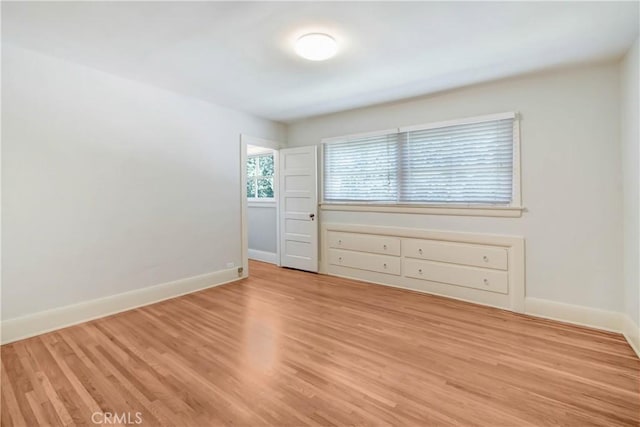 empty room featuring light hardwood / wood-style flooring