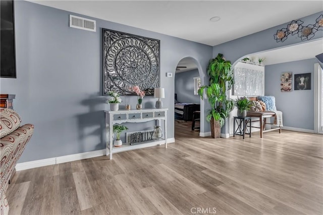 interior space featuring hardwood / wood-style floors