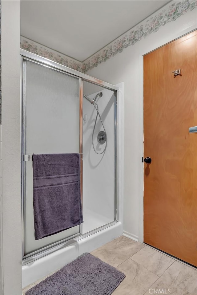 bathroom with walk in shower