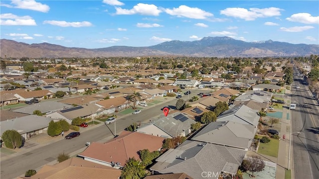 aerial view featuring a mountain view